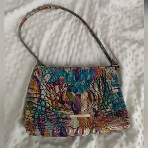 Brahmin Floral Leather Shoulder Bag